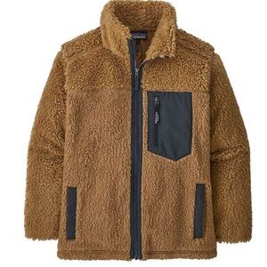 $229 Patagonia Retro-X Pile Fleece Zip Up Jacket‎ Women's Size Large Nest Brown
